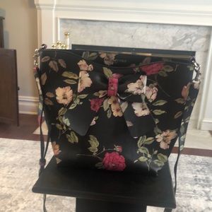 Karl Lagerfeld floral crossbody very good pre owned condition. Long strap.